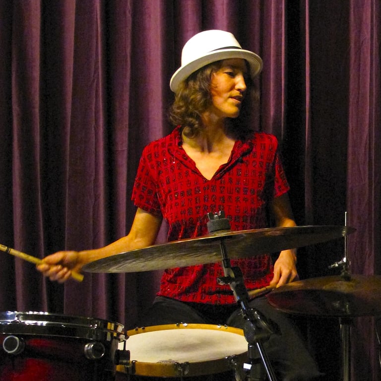 Carrie Jahde performing jazz, Latin, and funk music