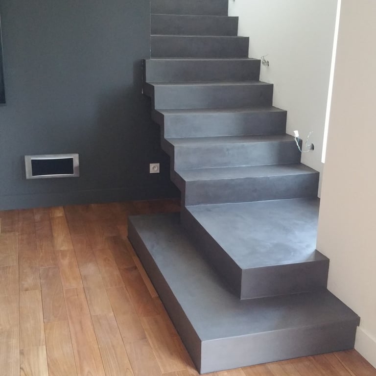 béton ciré escalier