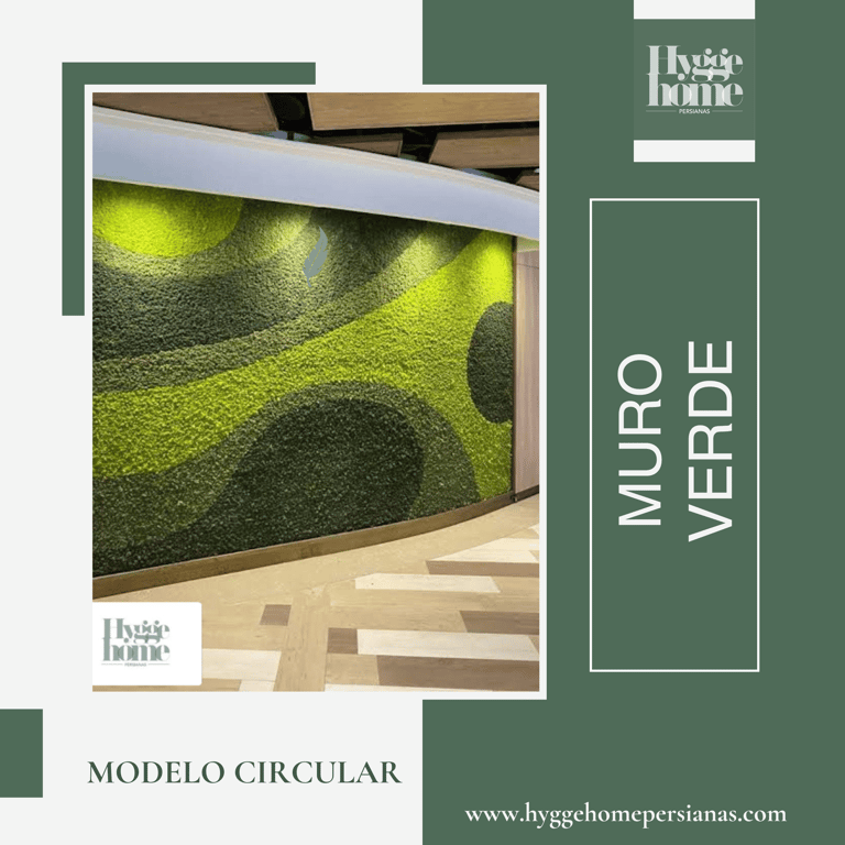 a wall with a green grass covered wall