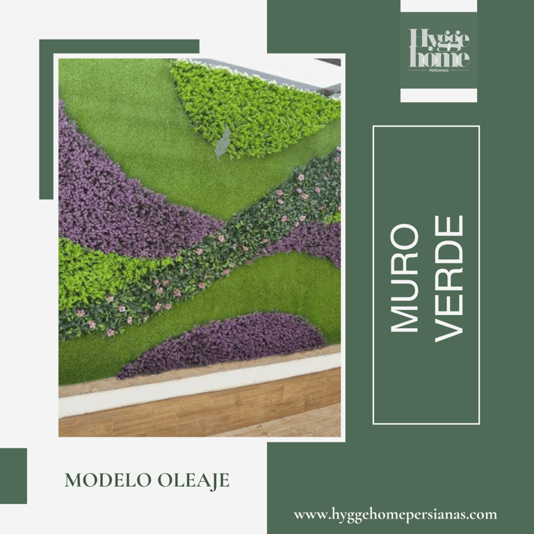 a green wall with a picture of a planter