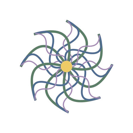 An integration of the different wave forms - lotus pattern representing The Journey Home