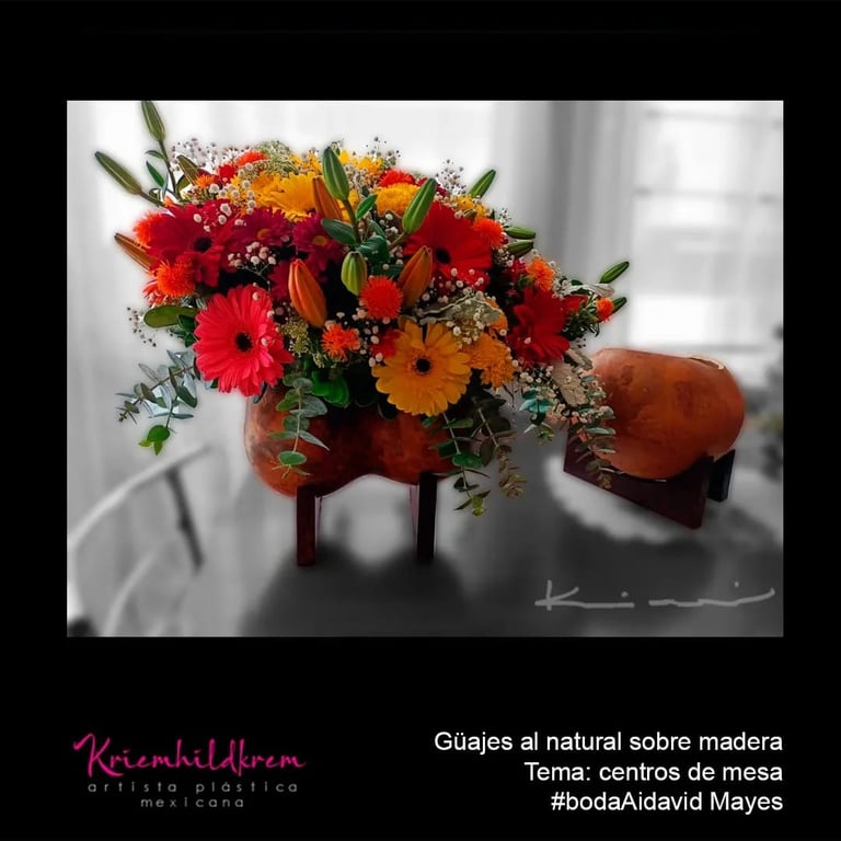 Güajes florero para eventos