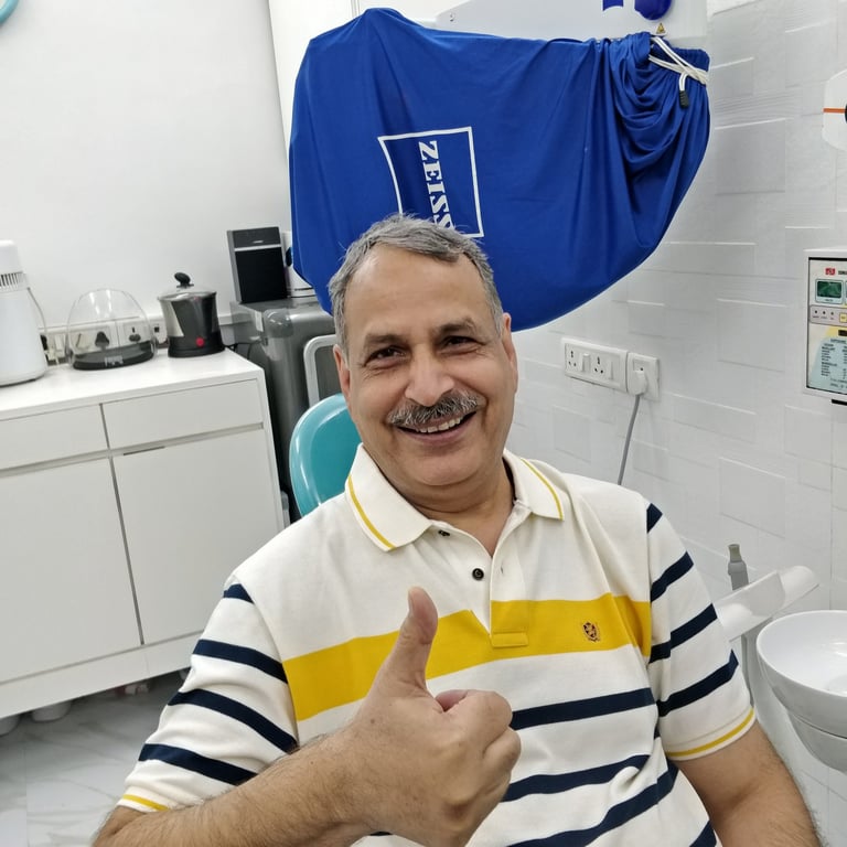 Happy healthy patient highly recommending the top endodontist i.e. root canal specialist in Malad Mumbai