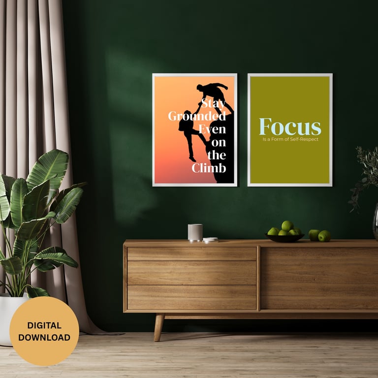 wall arts on display in a office