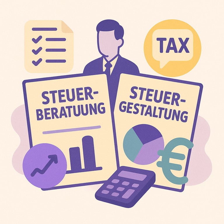 Ein Mann in Anzug und Krawatte mit einem Taschenrechner