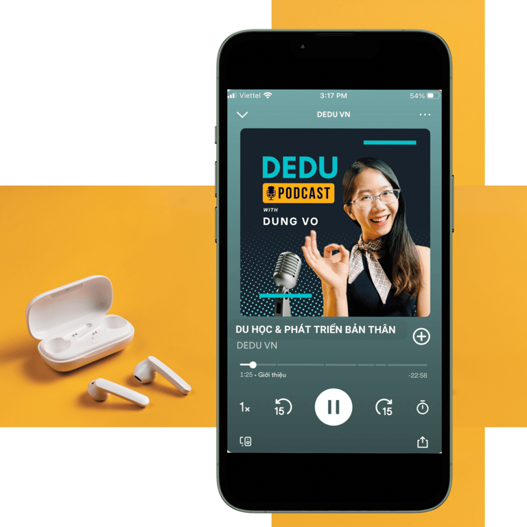 a phone with a picture of a woman in a microphone and earphones