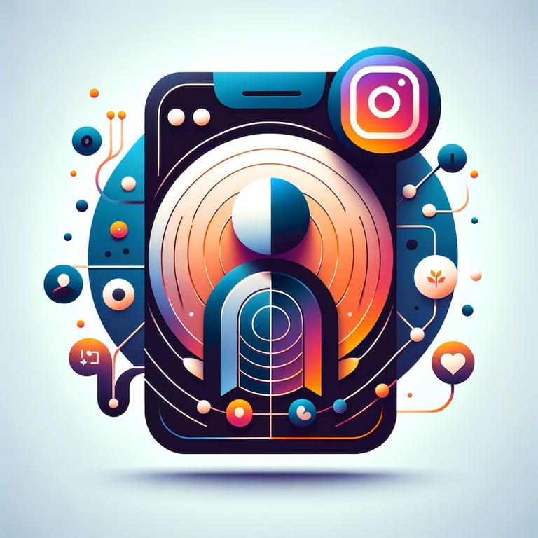 "Icône Instagram avec une étiquette de prix, symbolisant l'achat abordable de followers Instagram."