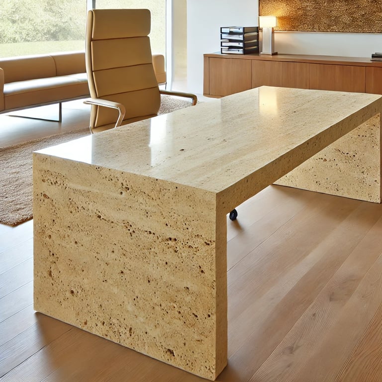 Wholesale natural stone travertine furniture