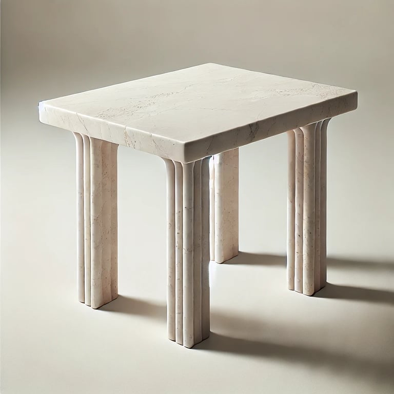 Trawertyn stolik kawowy, stolik z włoskiego kamienia naturalnego