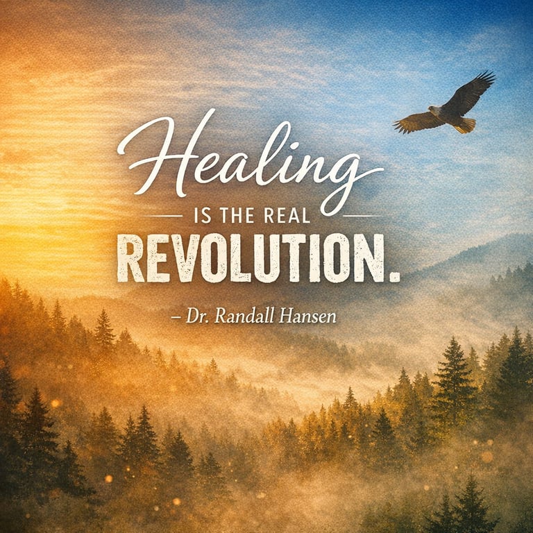 Healing is the real revolution graphic