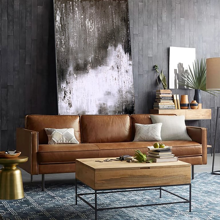 Natalia Prutski Art, original gray abstract painting