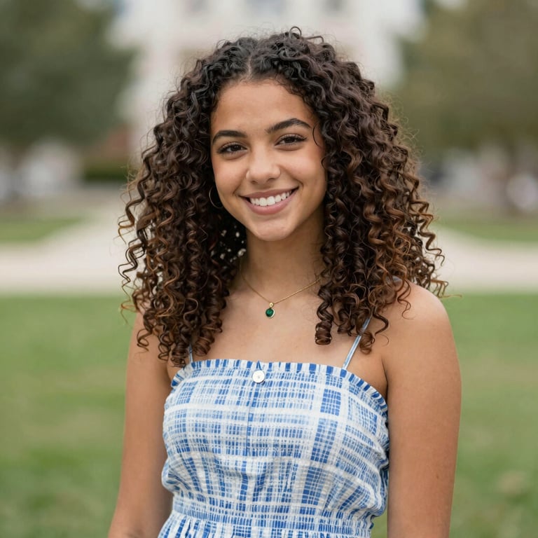 woman smiling wearing denim jacket