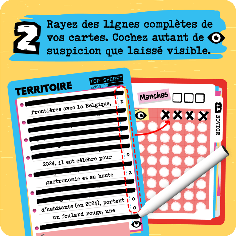 comment jouer au jeu de culture générale opération zèbre : deux cartes et un feutre effaçable