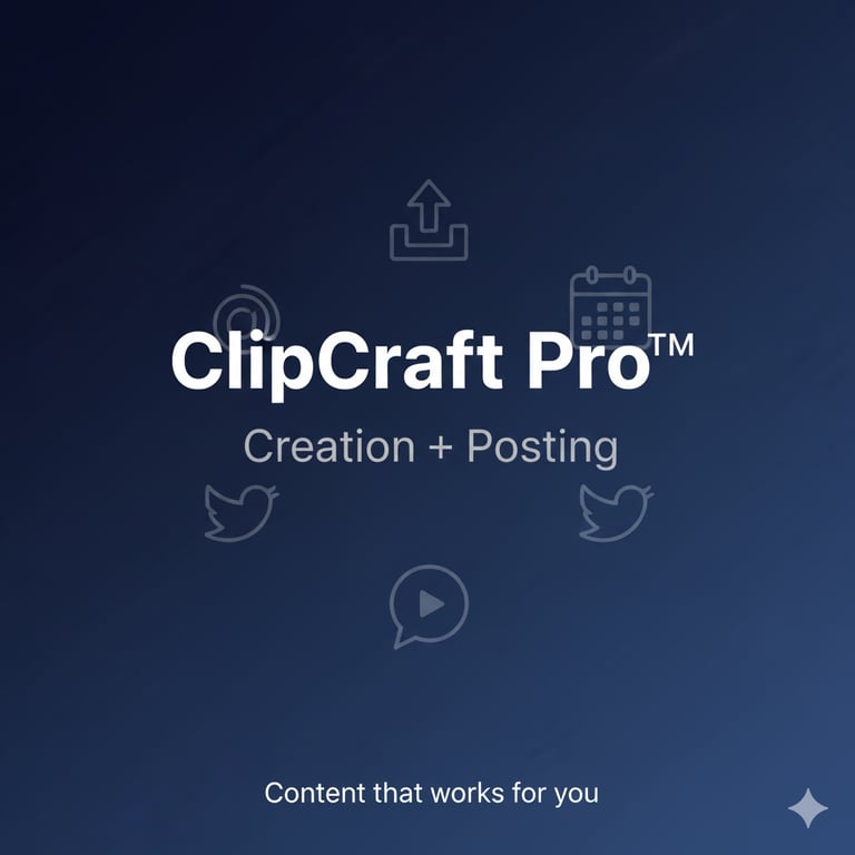 ClipCraft Pro™ turns content into visibility—automatically.