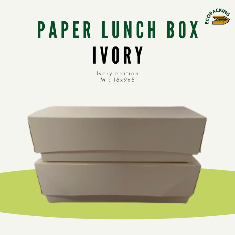 paper lunch box ivory - ecopacking
