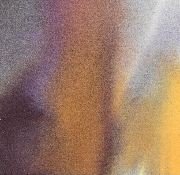 Yuge Kurt, fragment of watercolor painting in art gallery. Fashion. Earthy muted tones