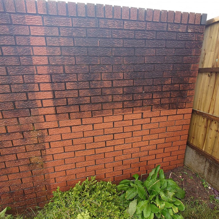 brickwork pressure washed