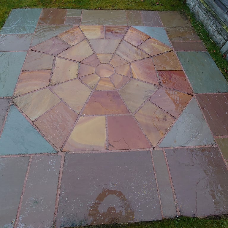 pressure washed patio