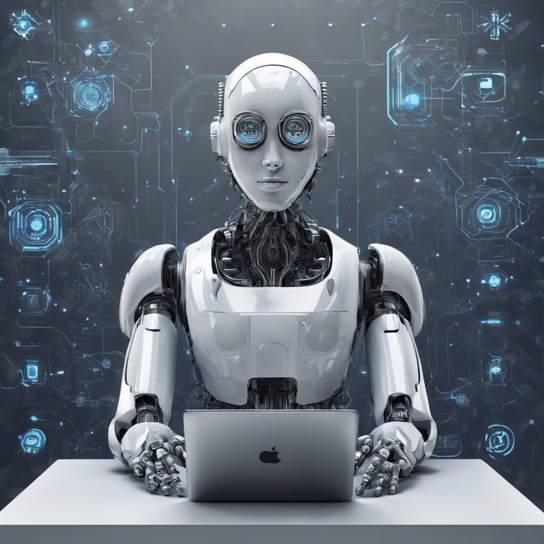 blue and white round illustration