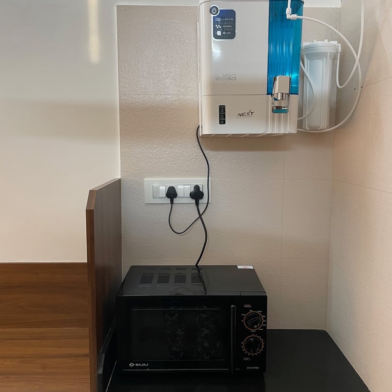 Aeroport Shared Office, RO water filter, oven , printer