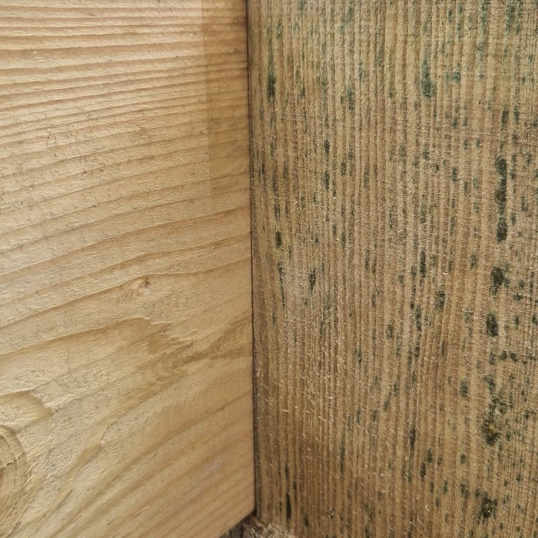 very neat mitre of 8"x 8" deck post into deck