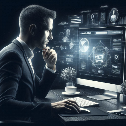 a man in a suit and tie is sitting at a desk with a laptop and