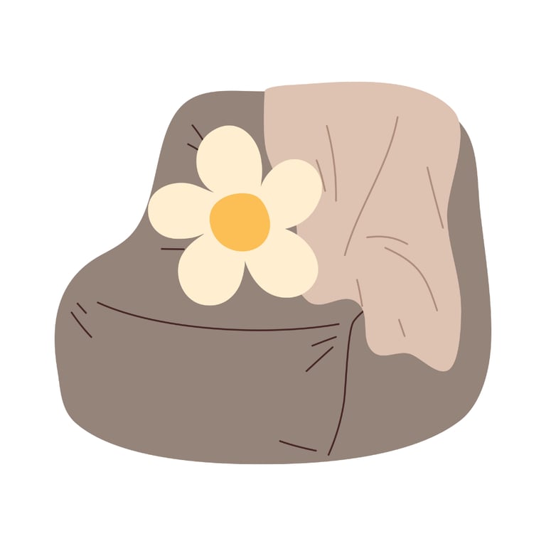 Cozy couch graphic