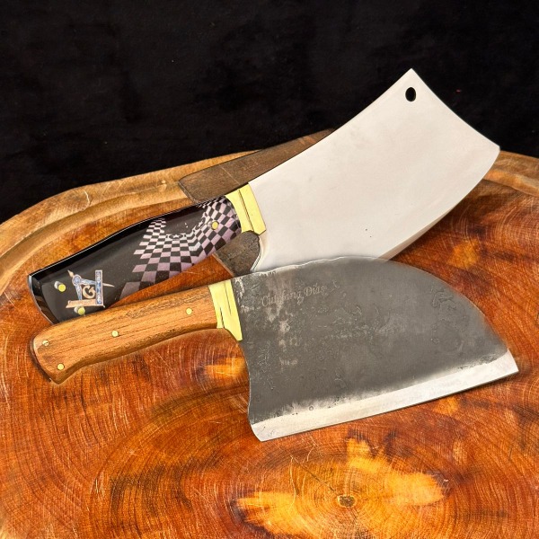 Cutelos lâmina inox e carbono 8 polegadas