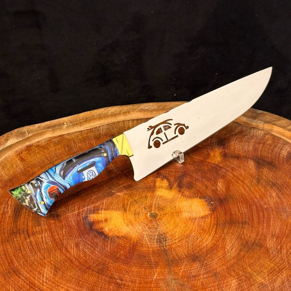 Faca de churrasco lâmina inox lisa