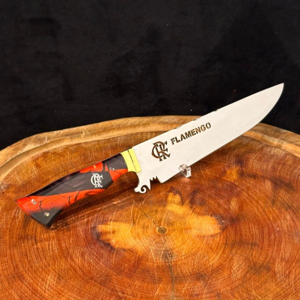 Faca de churrasco lâmina nó espanhol