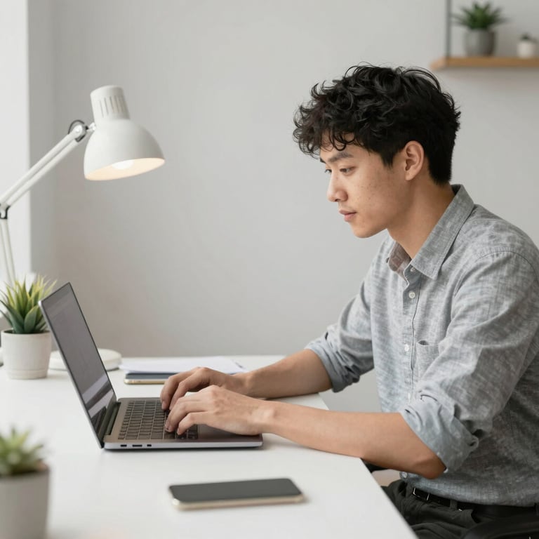 Young woman in traditional clothing at a loom