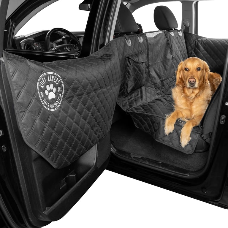 Ruff Liners XL Dog Hammock, Black – As Seen on Shark Tank – Back Seat Protector for Full-Size SUV