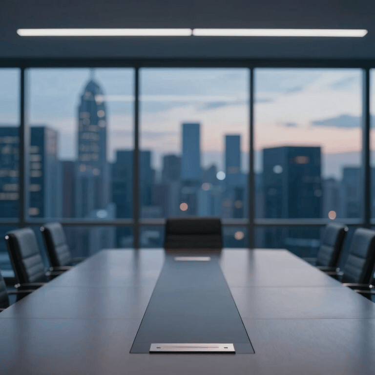 A sleek, modern architectural structure with sharp geometric lines reflecting a clear blue sky, using a palette of #778DA9 and #E0E1DD for a sophisticated, authoritative feel.