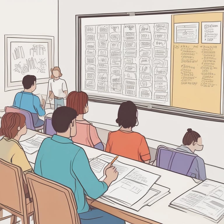 A student reviewing psychology materials on a laptop in a bright room.