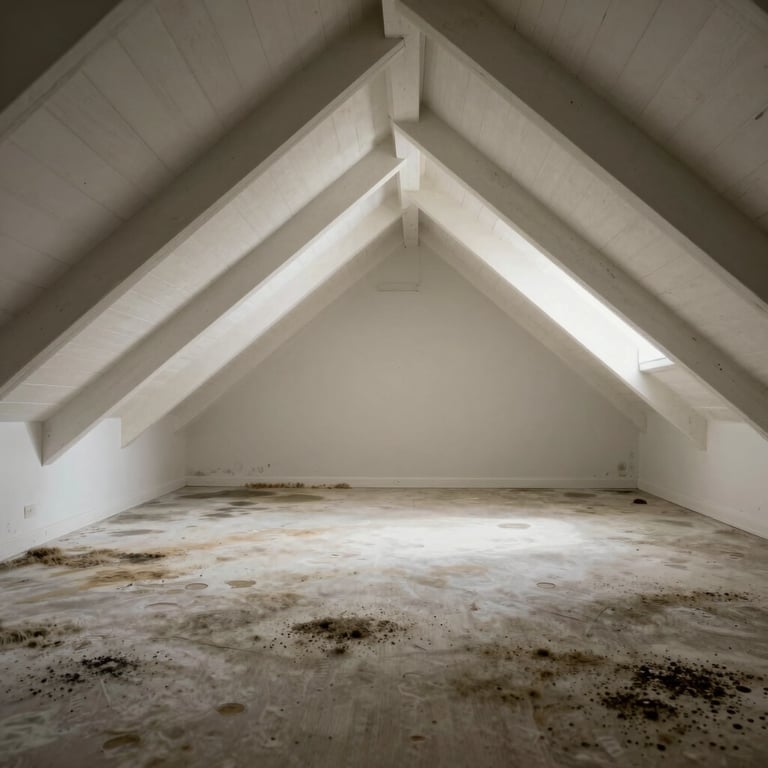 A clean, pristine attic space in an Orlando home after professional mold removal and decontamination.