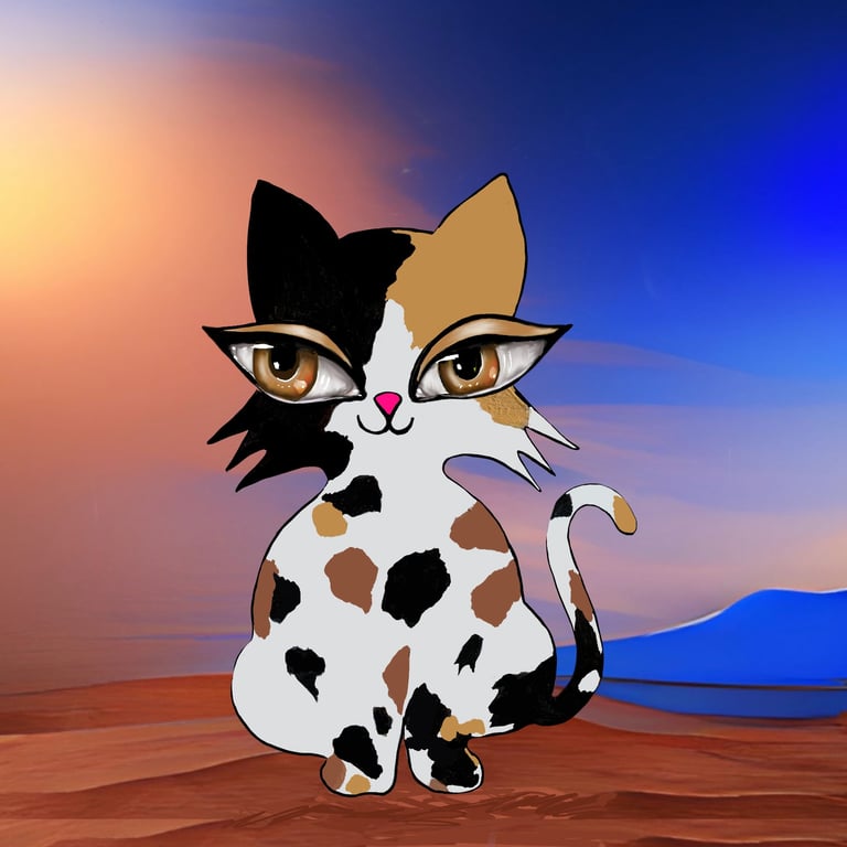 Hawa Cat contemporary art Eve Hennessa