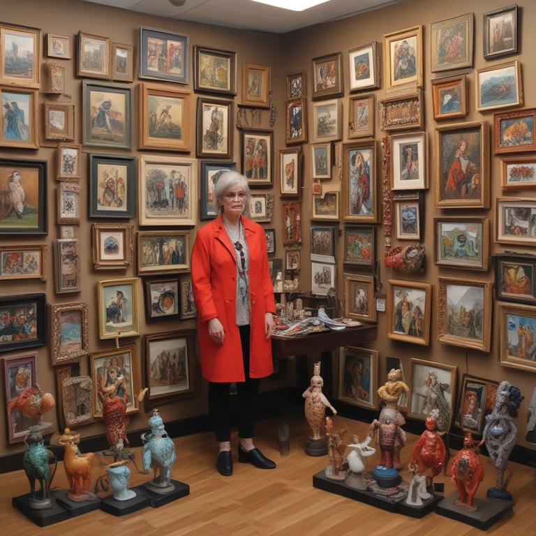 Eric Miglin playing trumpet with a warm smile on stage at a cozy seniors event.