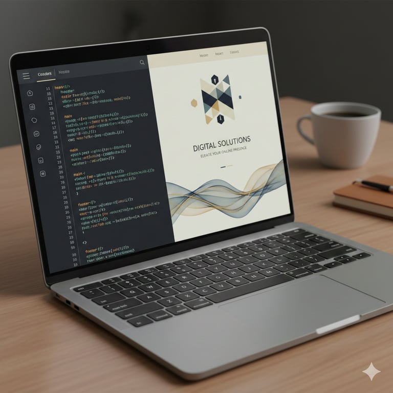Diseño web con código html, css, js.