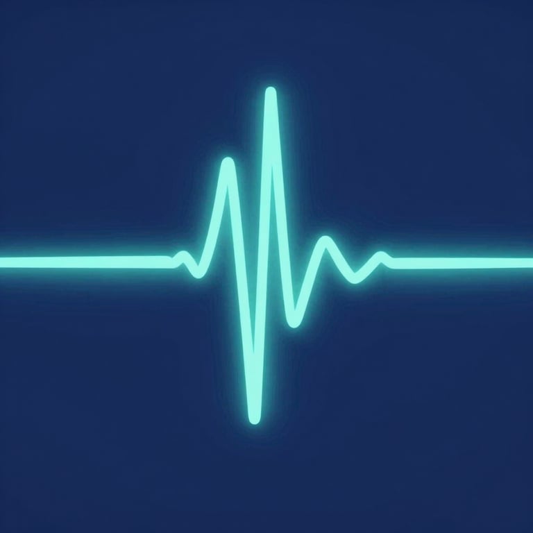 A detailed macro shot of a biometric sensor pulse, with glowing light paths in #F0F7F5 against a #0A1D2B background.