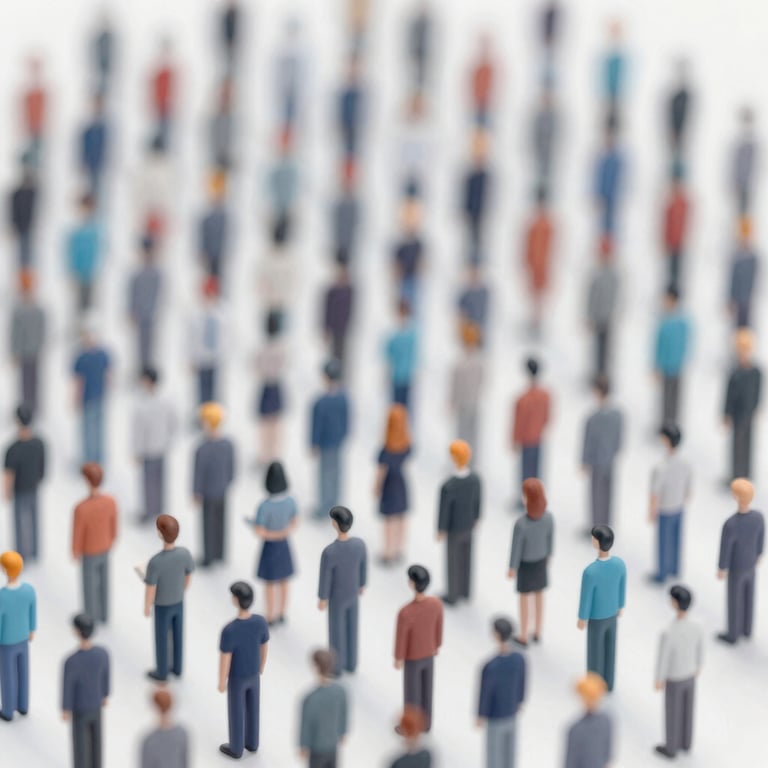 Abstract digital art representing 10,000 virtual workers being synchronized for energy optimization, using the brand palette.