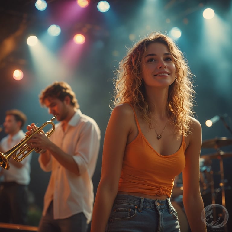 Sadie and the musician, by Ophelio