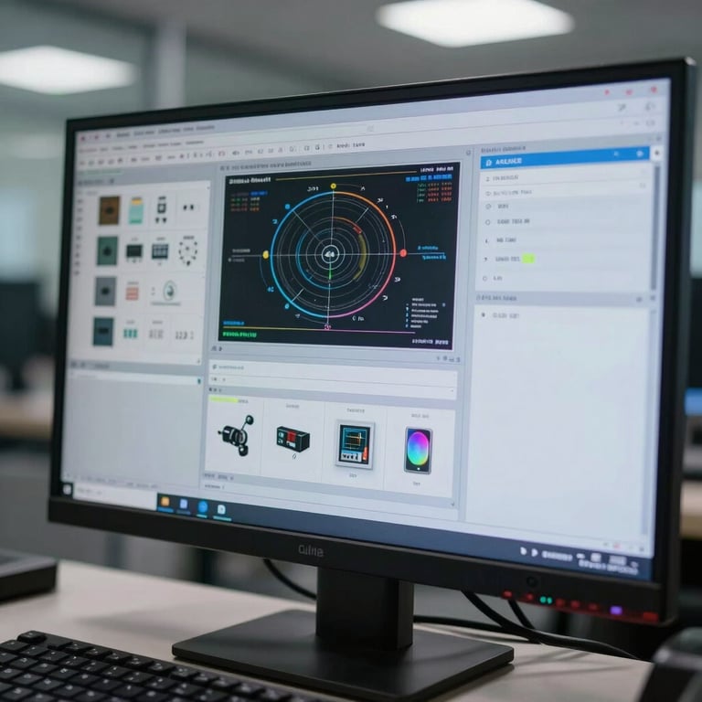 A detailed view of a SCADA system interface displayed on a high-resolution monitor in a modern North American industrial control room.