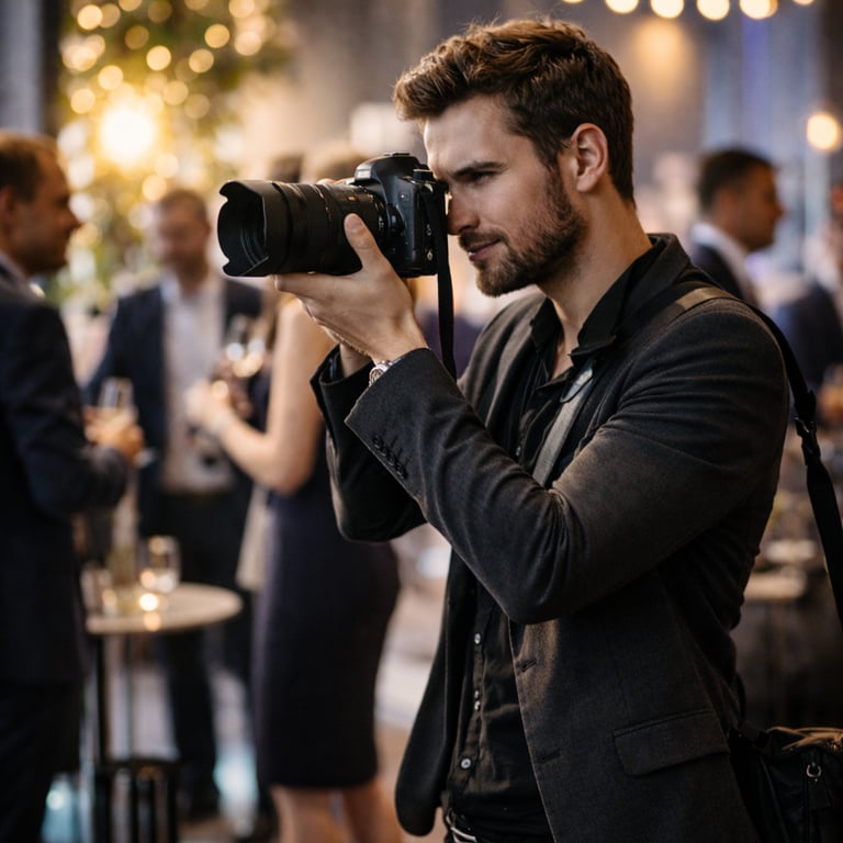 Fotografo trabajando creado con IA