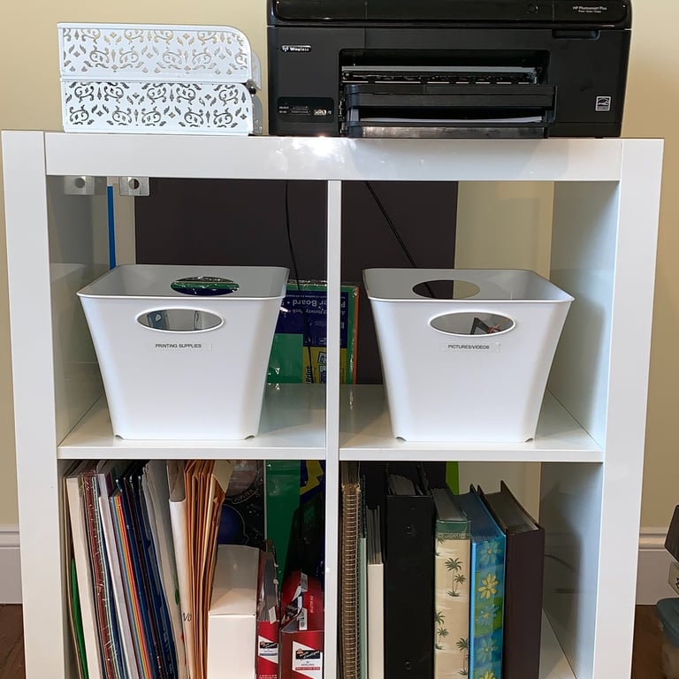 Office files and books neat organized.