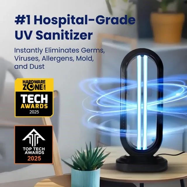 ClairLite is a UV-C light sanitizing device designed to disinfect rooms and objects by eliminating u