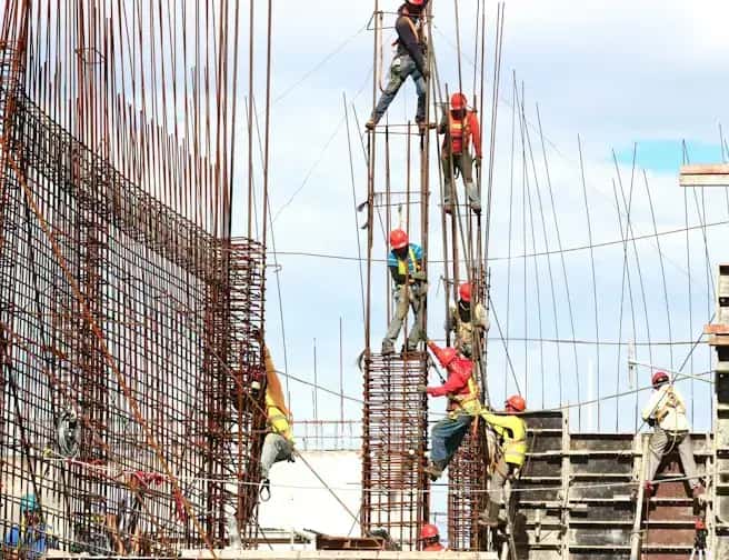 workers on construction site