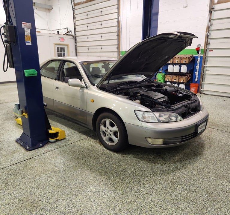 Lexus being serviced and maintained at Winston's Complete Auto Care in Cuyahoga Falls, Ohio
