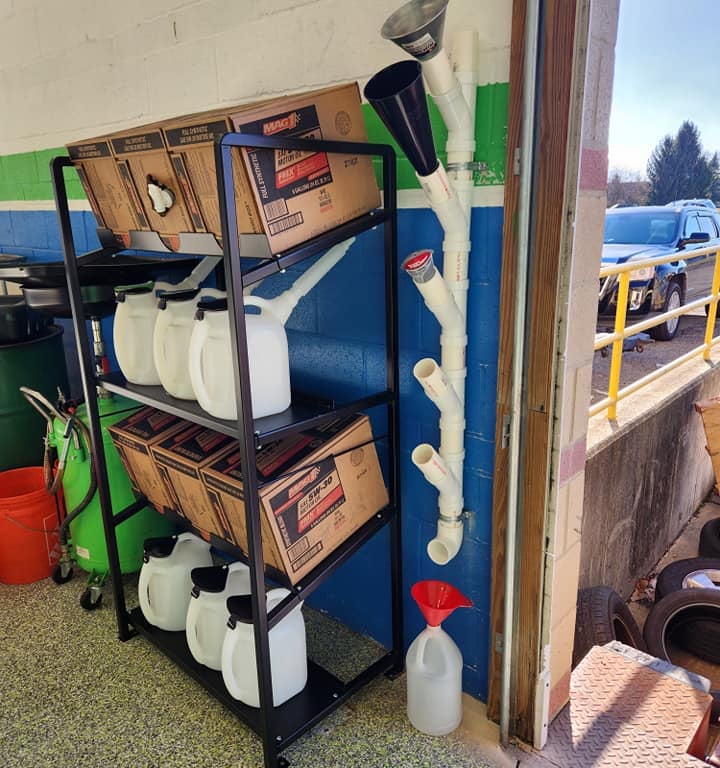 Eco-Friendly Oil Change Recyle Station at Winston's Complete Auto Care in Cuyahoga Falls, Ohio