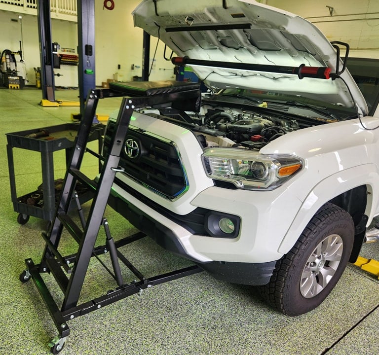 Toyota Four Runner being serviced at Winston's Complete Auto Care in Cuyahoga Falls, Ohio