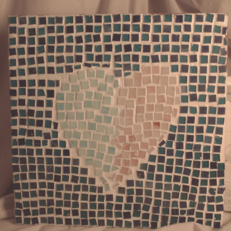 Mosaic tiled heart